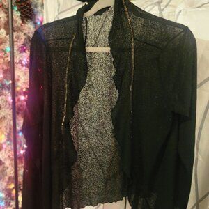 Black Sheer Cardigan – Delicate Drama Meets Everyday Elegance